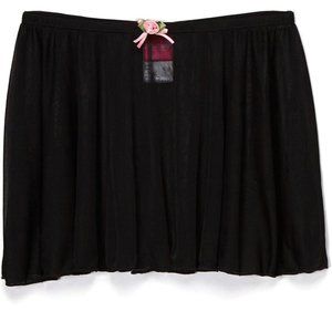 SOLD! Capezio Tween  Black Georgette Rosette Skirt XS